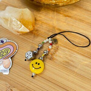 String Ting Teeny Ting Talisman | Role the Dice + Smiley Puck Bead